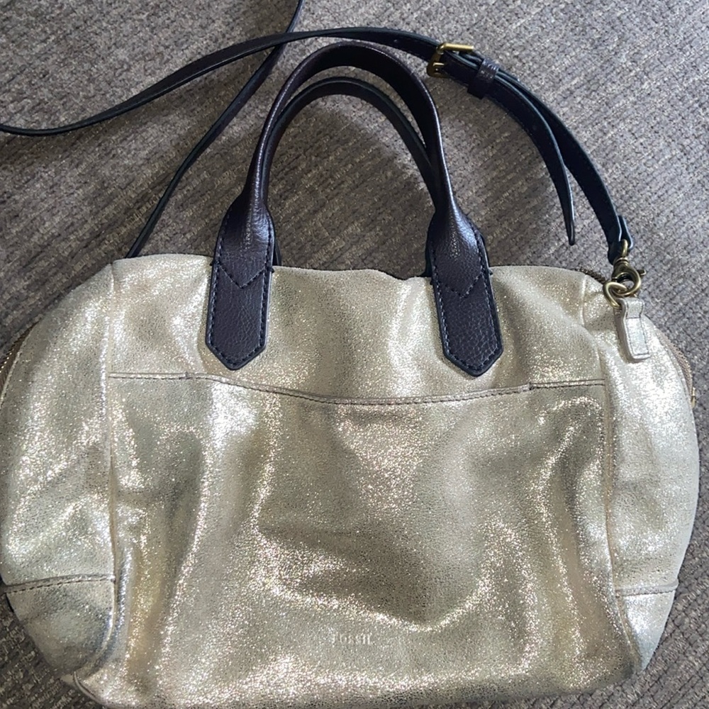 Fossil crossbody handbag, gold hardware